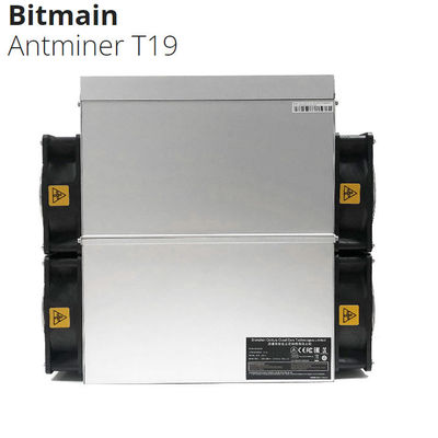 Ανθρακωρύχος μηχανών Antminer T19 88t BTC Asic Bitmain blockchain για τη δύναμη SHA256 Algorythm μεταλλείας bitcoin 3344W